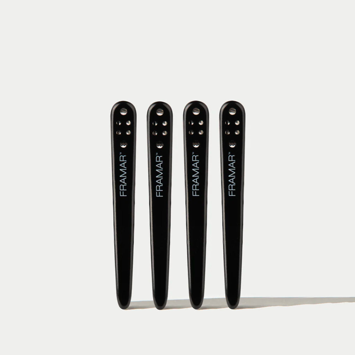 Hair Sectioning Clips Black Metal x4