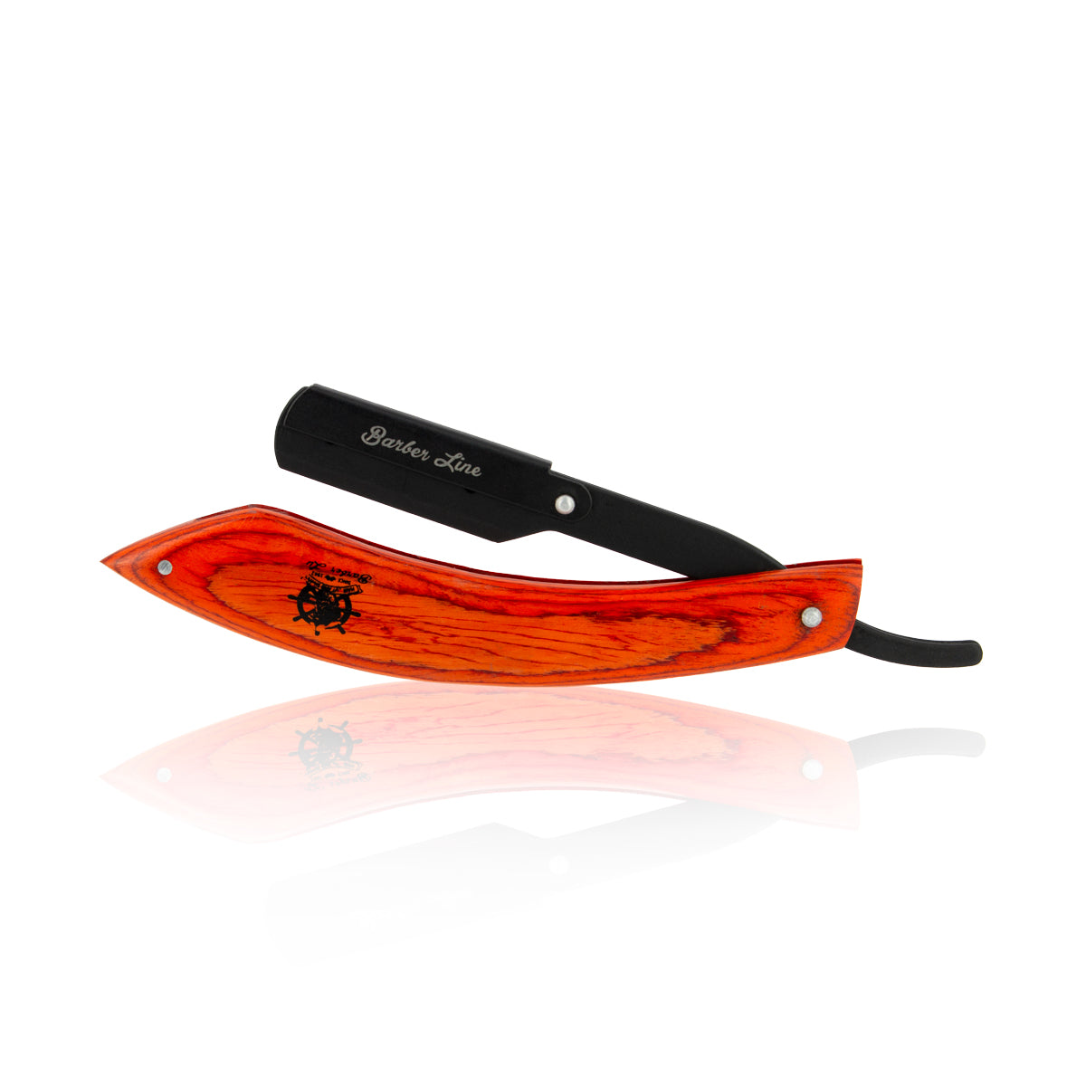 Wooden handle barber razor