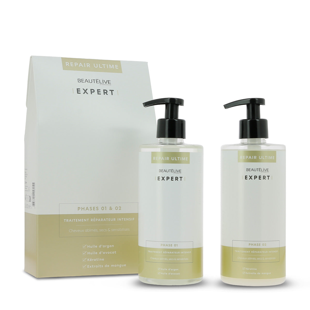 SOIN INTENSE REPAIR ULTIME 2X500ML BEAUTELIVE EXPERT