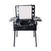 Portable Light-Up Black Makeup Table