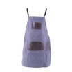 Barber Apron Grey Fabric Leather Pocket