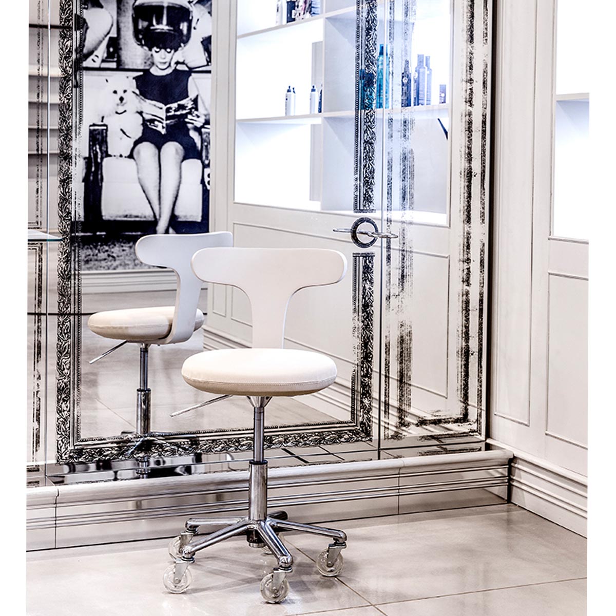 Tabouret ALOE SHORT Dossier Bois