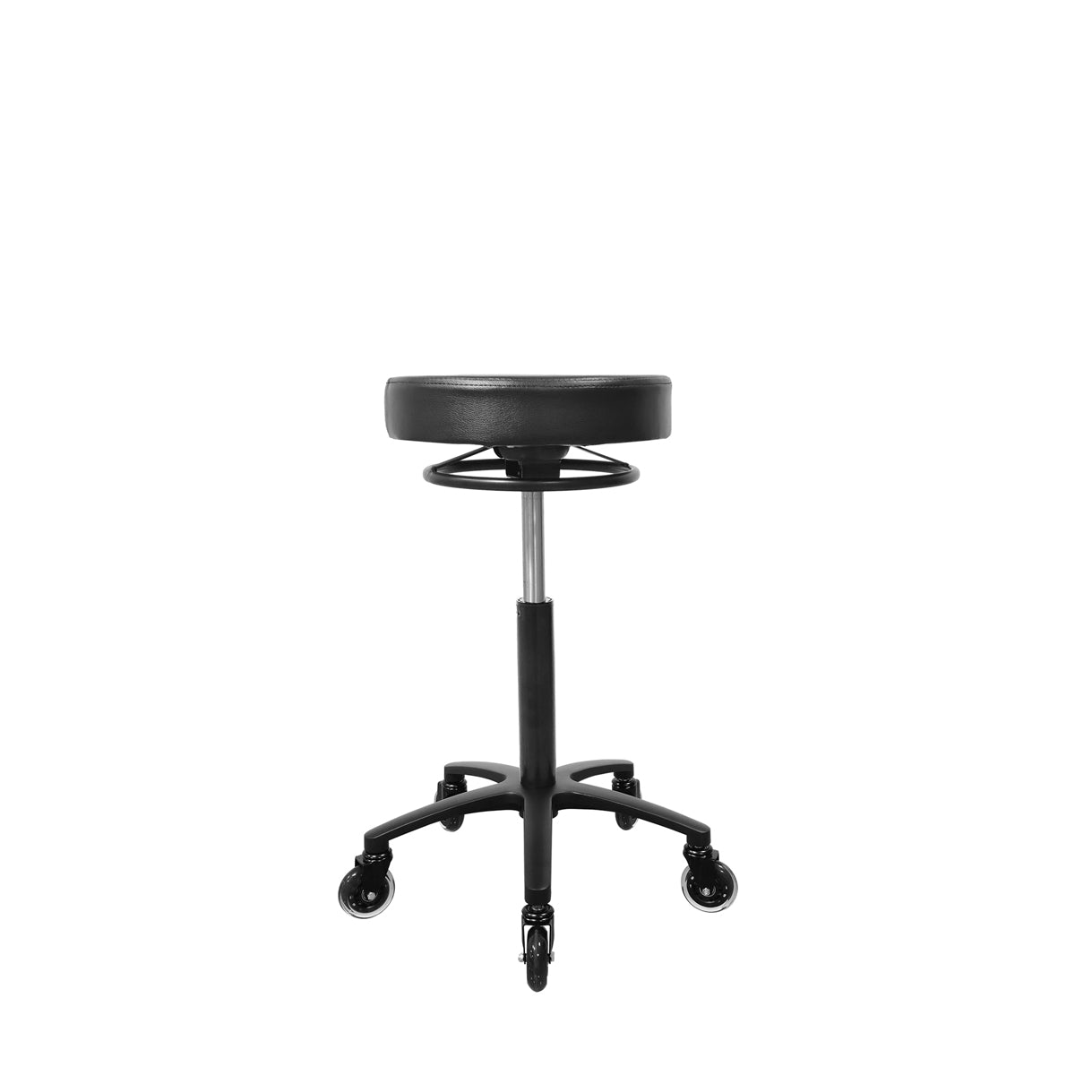 Tabouret Messina Noir avec roulettes speedy noires