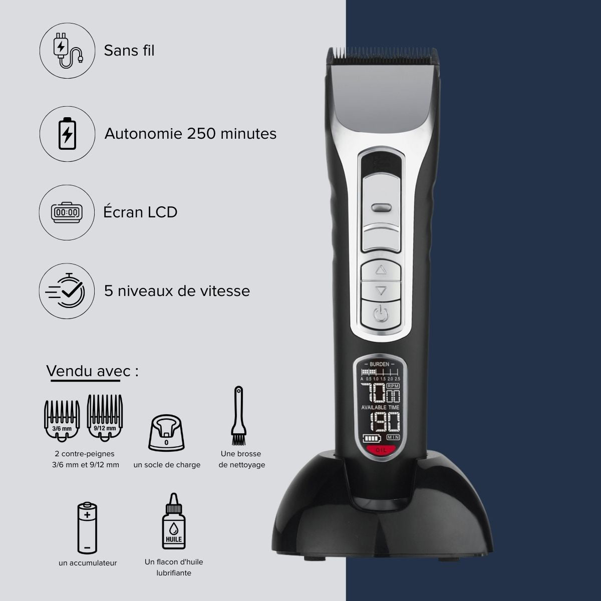 TECHNICUT 998 Professional Cordless Hair Clipper