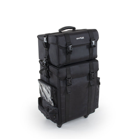BERLIN Black Professional Double Compartment 4-Wheel Suitcase