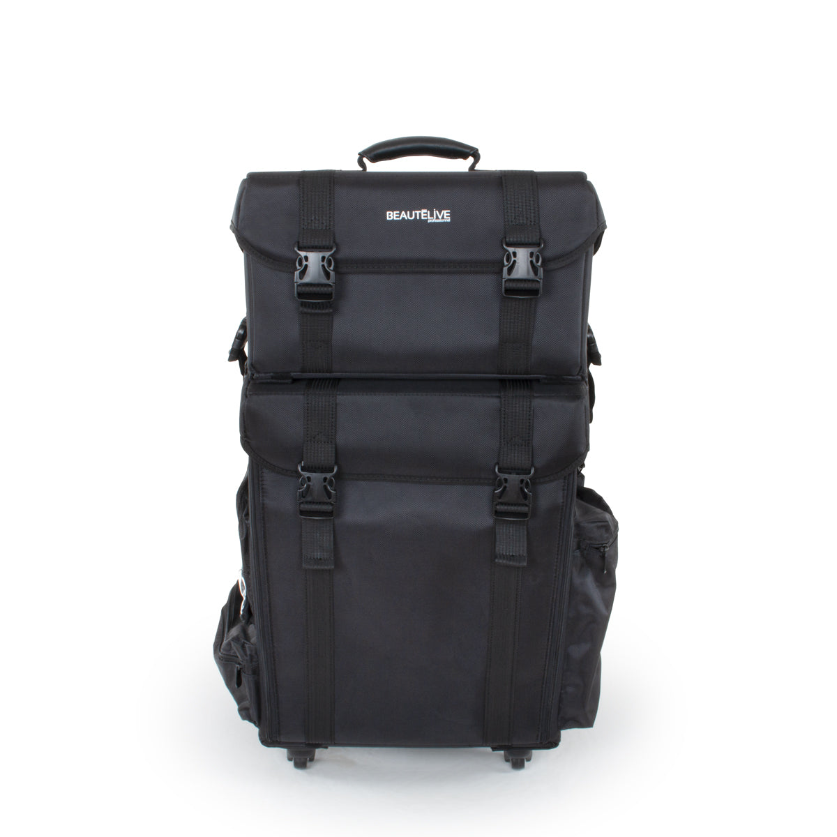 BERLIN Black Professional Double Compartment 4-Wheel Suitcase