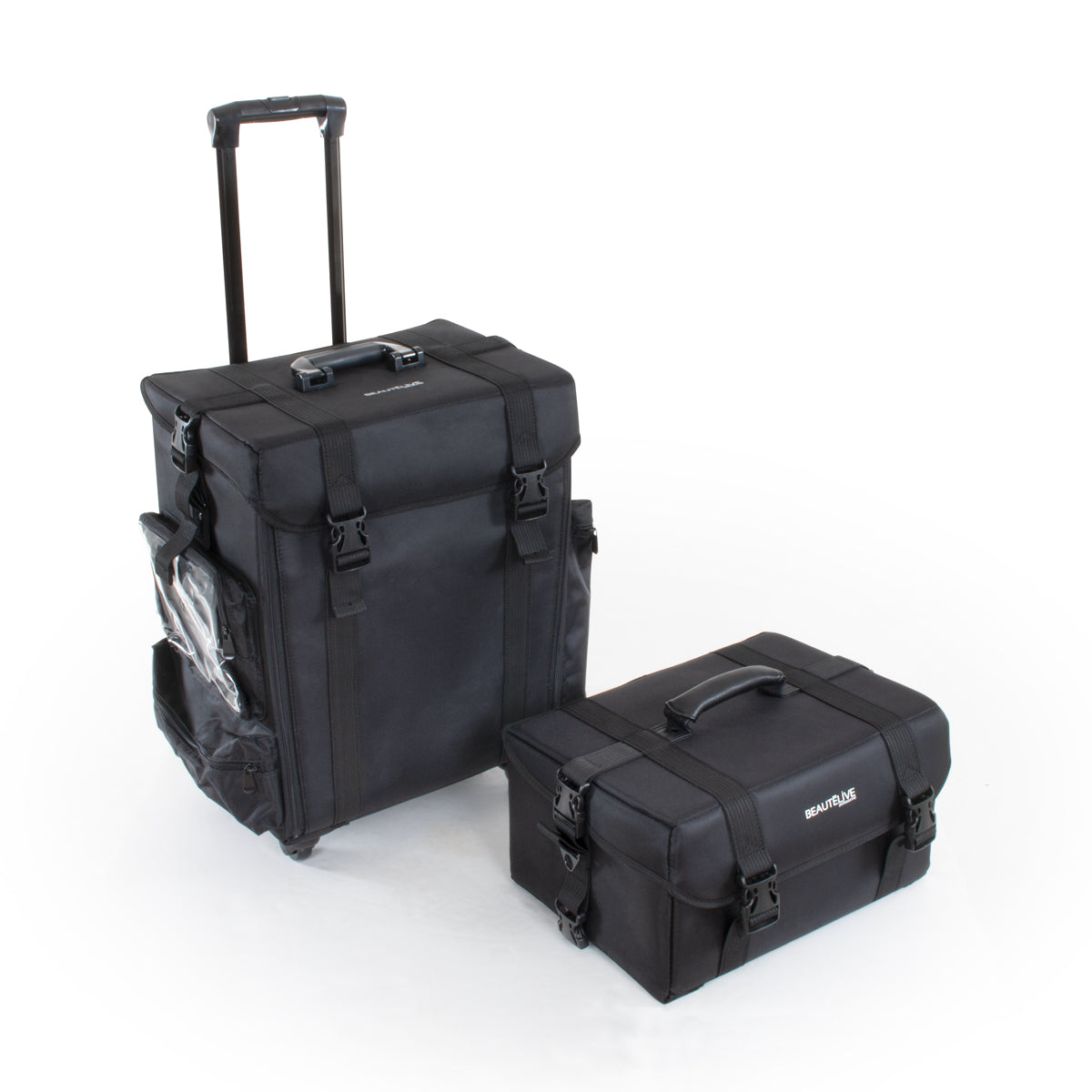 BERLIN Black Professional Double Compartment 4-Wheel Suitcase