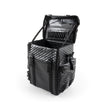Black Faux Leather 4-Wheel Professional Suitcase VIENNE