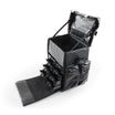 Black Faux Leather 4-Wheel Professional Suitcase VIENNE