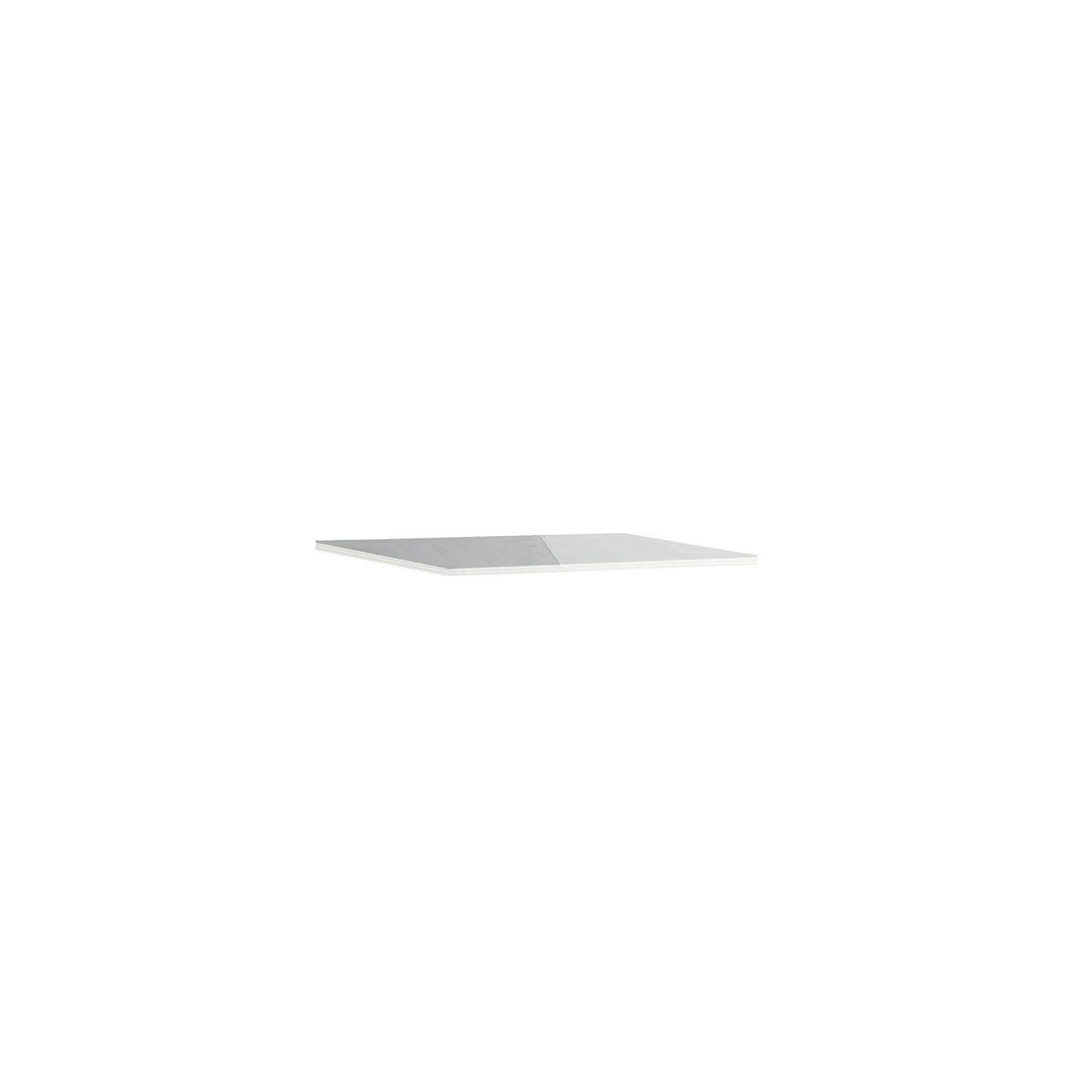 White 40cm protective glass for barber cabinet